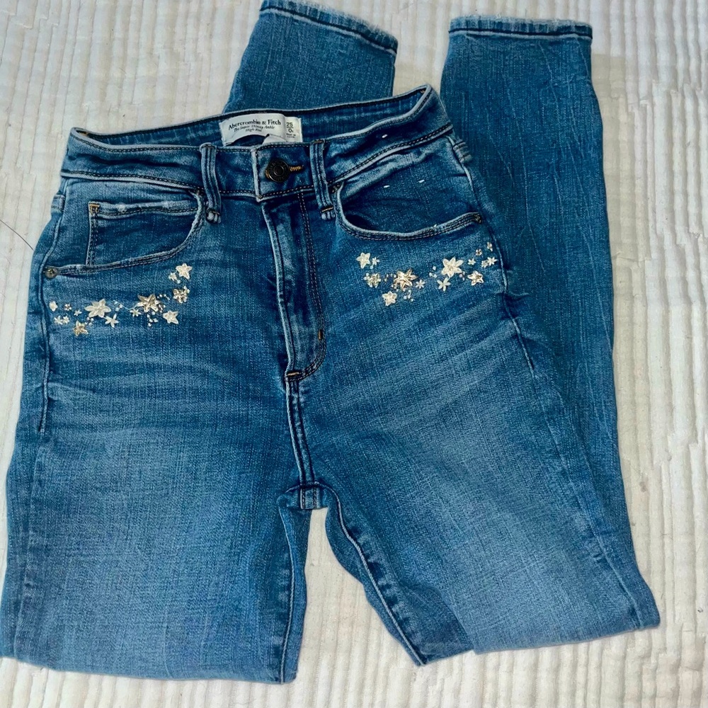 Abercrombie & Fitch ladies 0/25 super skinny ankle high rise